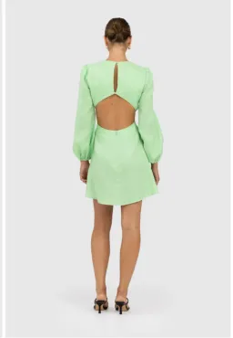 The Wolfgang Safi Linen Cut Out Dress Mint Size 8 for rent on The Volte - image 2