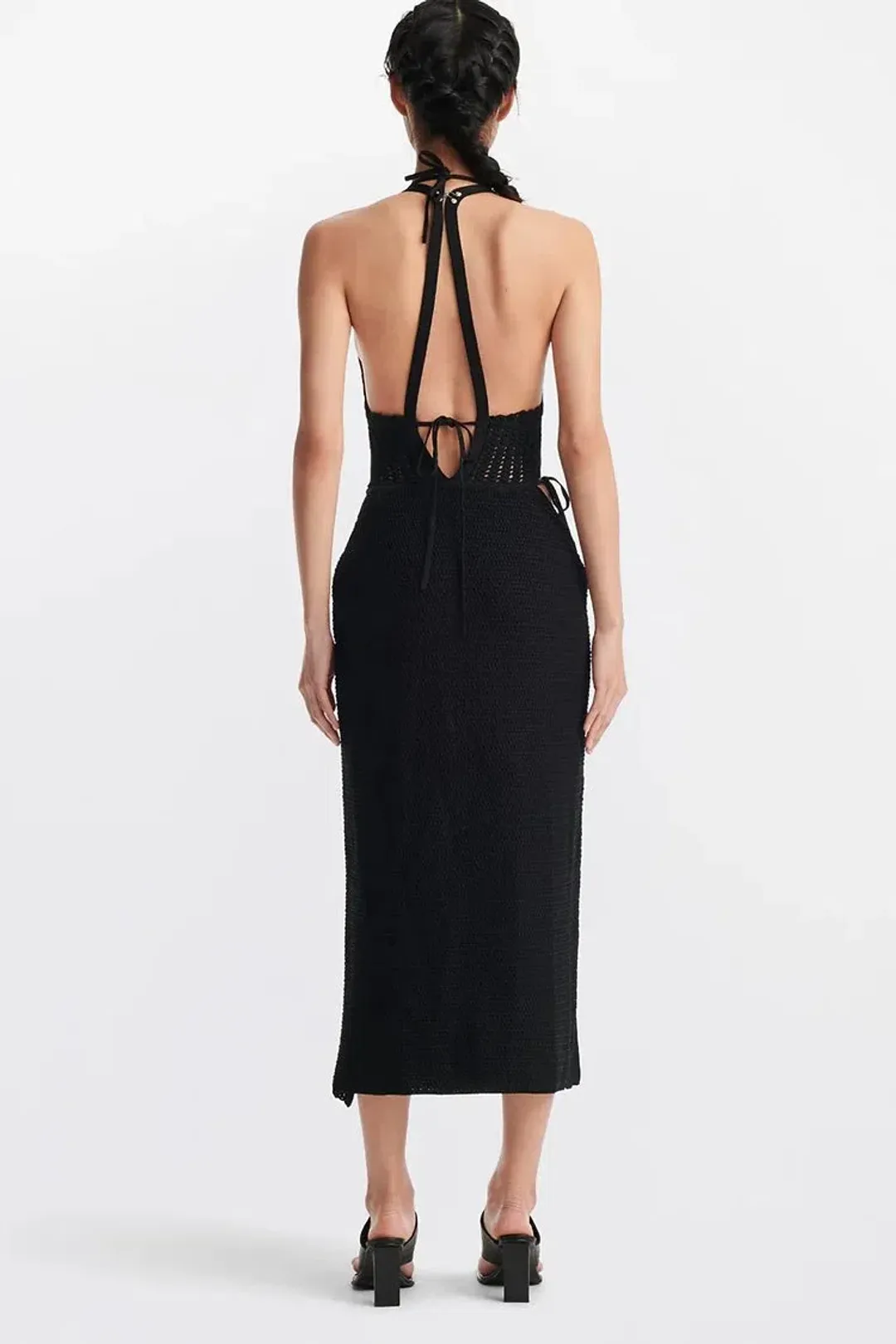 Dion Lee Crochet Tie Butterfly Dress Black Size S / AU 8 for rent on The Volte - main image