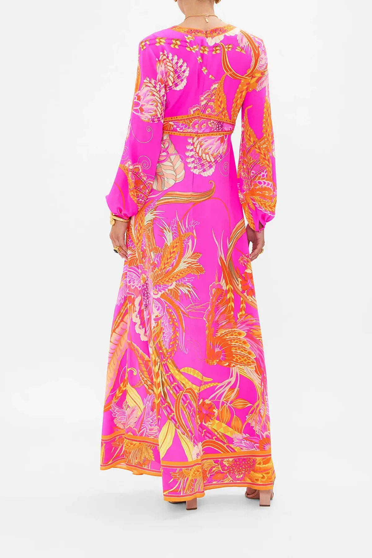 Camilla A Heart That Flutters Plunge Dress Pink Print Size L / AU 12 - Image 2