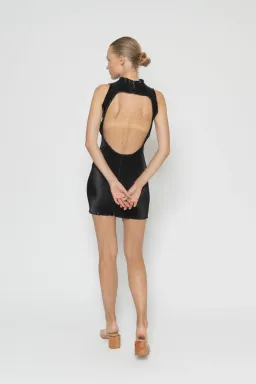 L'idee Gisele Mini Dress Black Size 6 for rent on The Volte - image 2