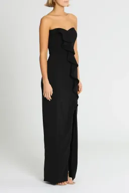 Jay Godfrey Varys Strapless Ruffle Gown in Black Size 10 for rent on The Volte - image 2