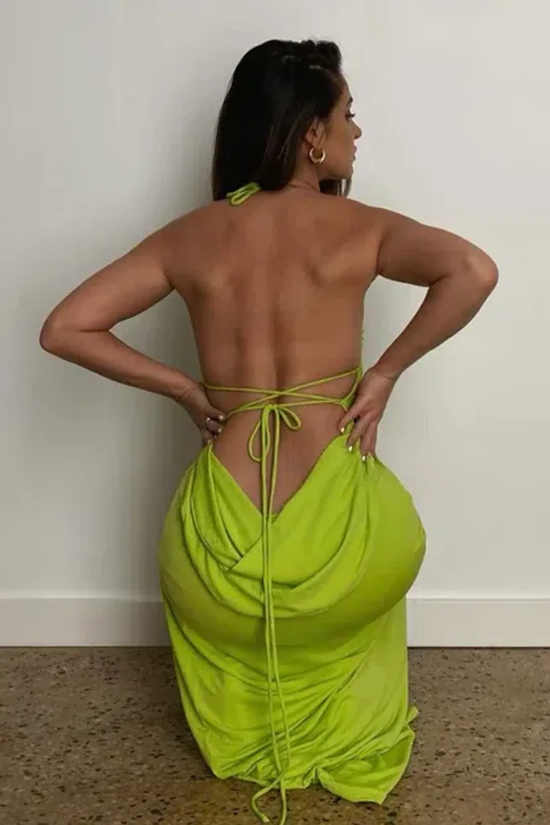 Melani The Label Marlo Gown in Green Size 6 for rent on The Volte - main image