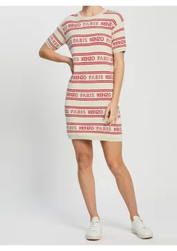 Kenzo Jacquard Mini Dress Off White Size S / AU 8 for rent on The Volte - image 1