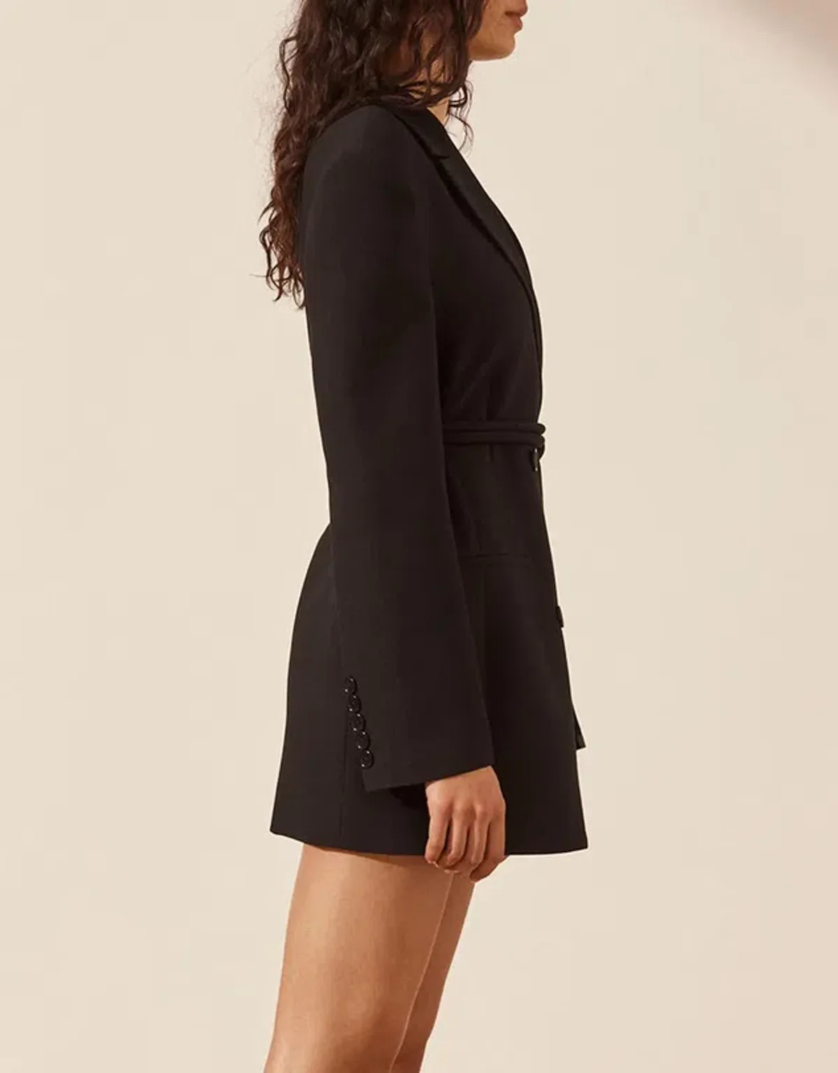Shona Joy Irena Blazer Mini Dress Black Size 8 - Image 4