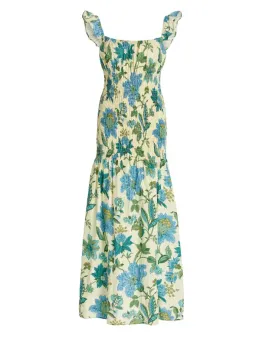 Sir the Label Alexandre Ruched Midi Dress Floral Size 2 / AU 10 for rent on The Volte - image 6