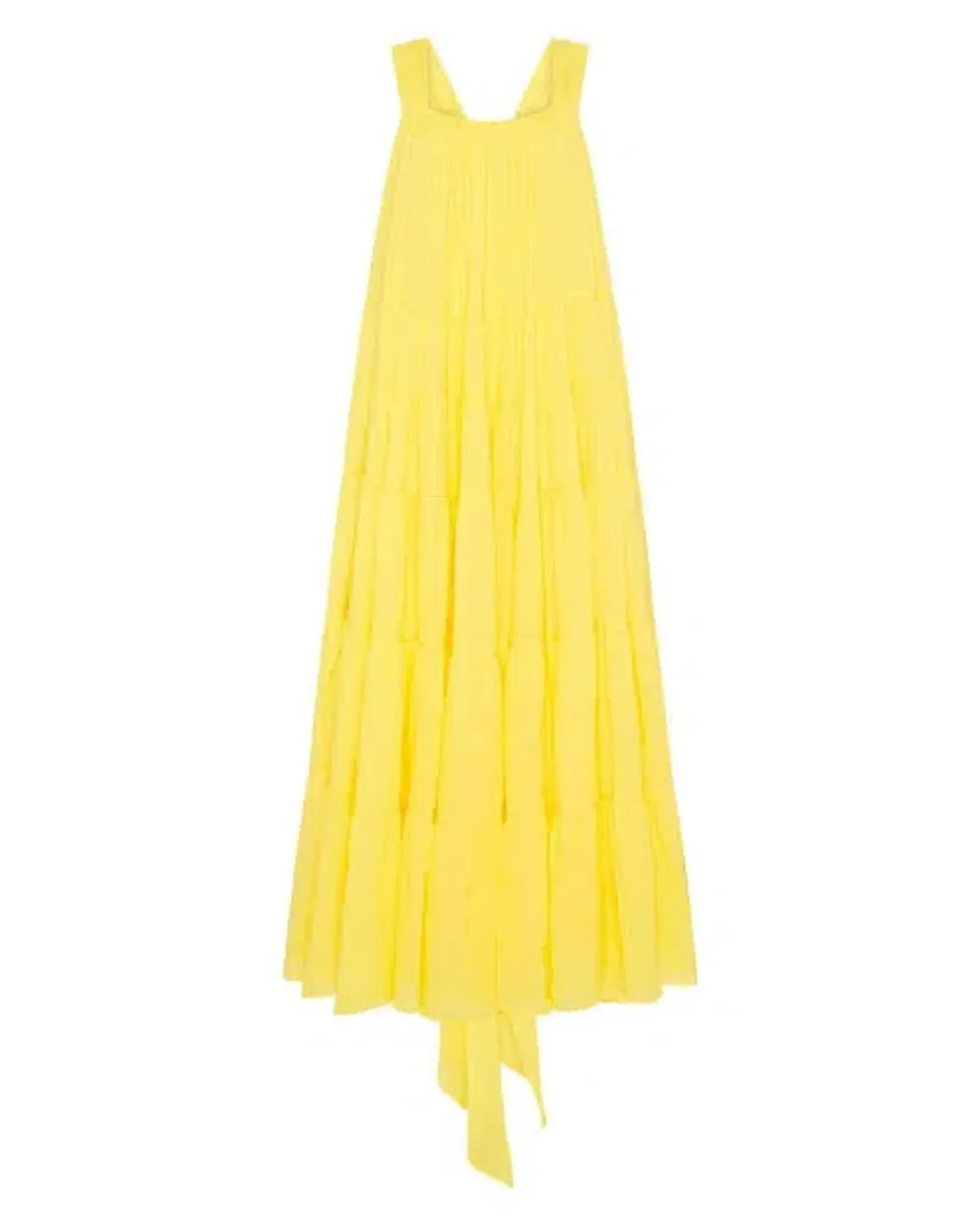 Aje Le Mempris Tiered Maxi Dress Daisy Yellow Size 4 - Image 4
