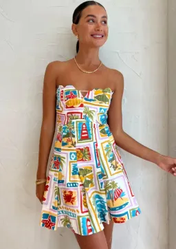 By Nicola Nautical Strapless Mini Dress In Summer Vacation Size 10 for rent on The Volte - image 2