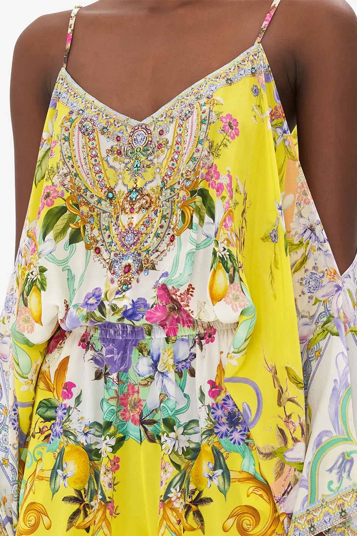 Camilla Franks Drop Shoulder Playsuit Caterina Spritz Yellow Size M / AU 12 - Image 5