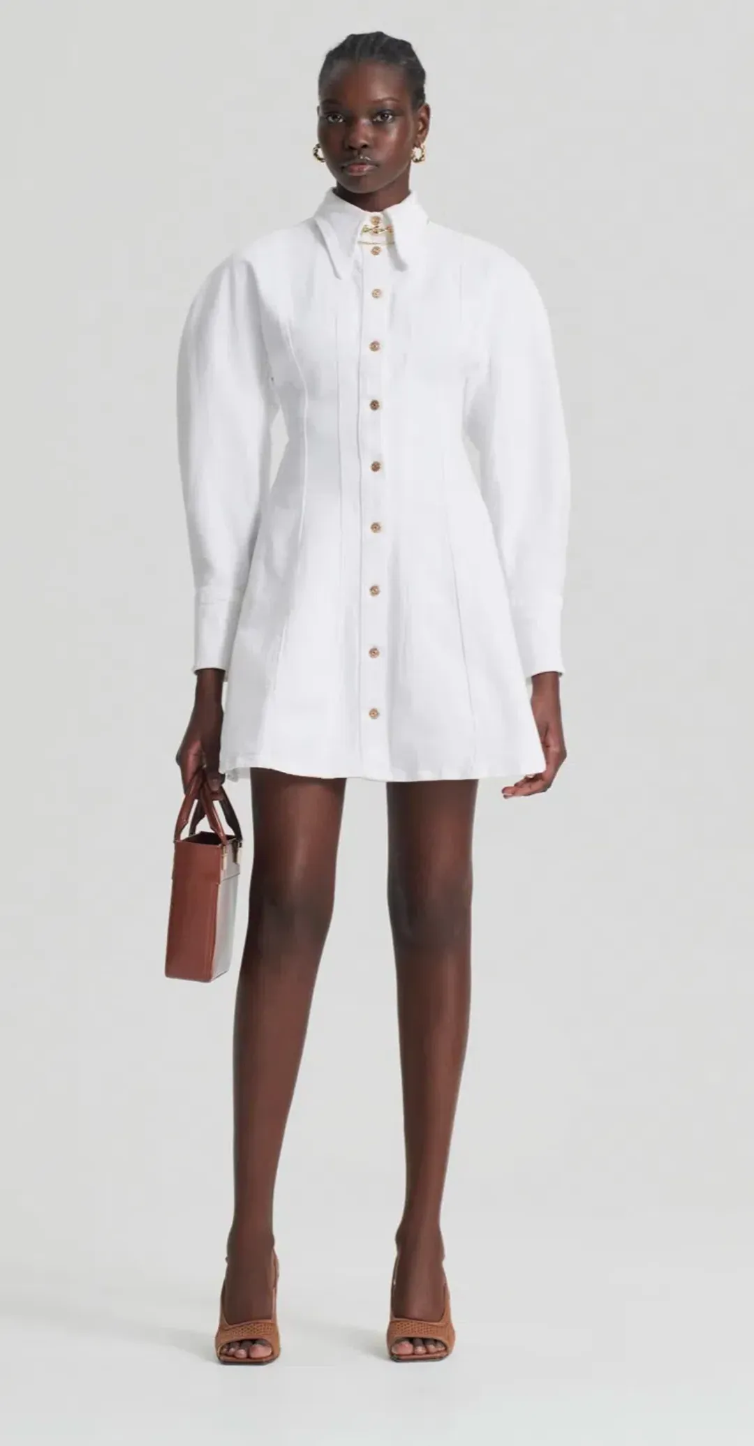 Scanlan Theodore cocoon sleeve denim mini dress size 8AU for rent on The Volte - main image