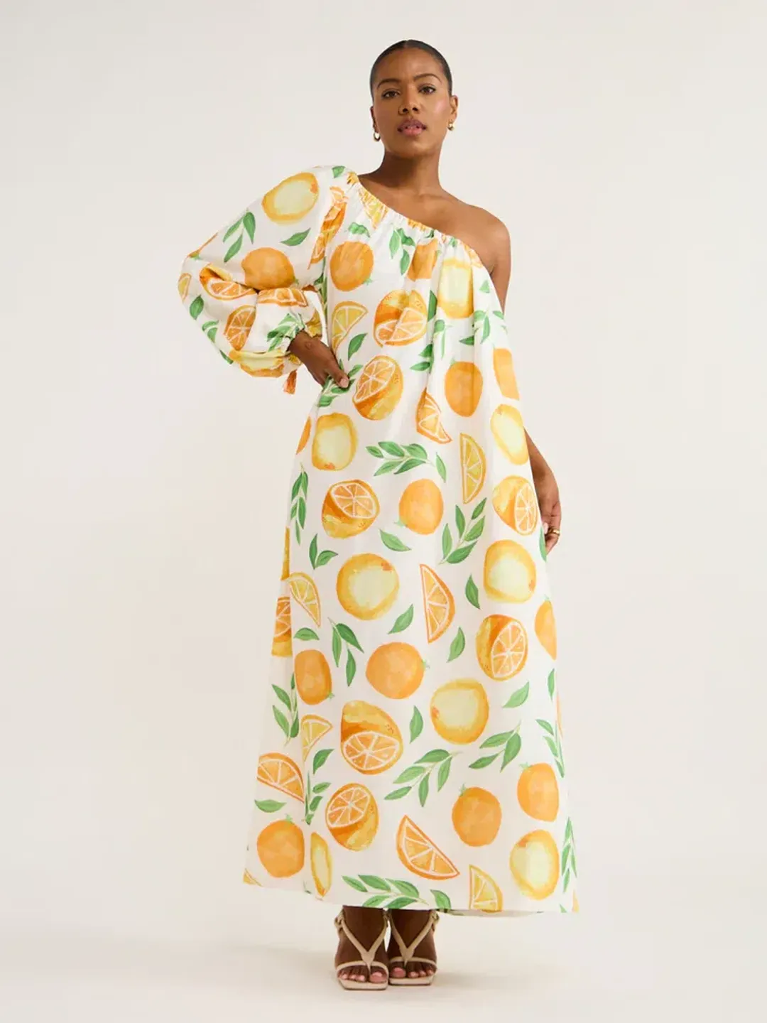 Ambra Maddalena Ophelia Dress In Orange Size 10 for rent on The Volte - main image