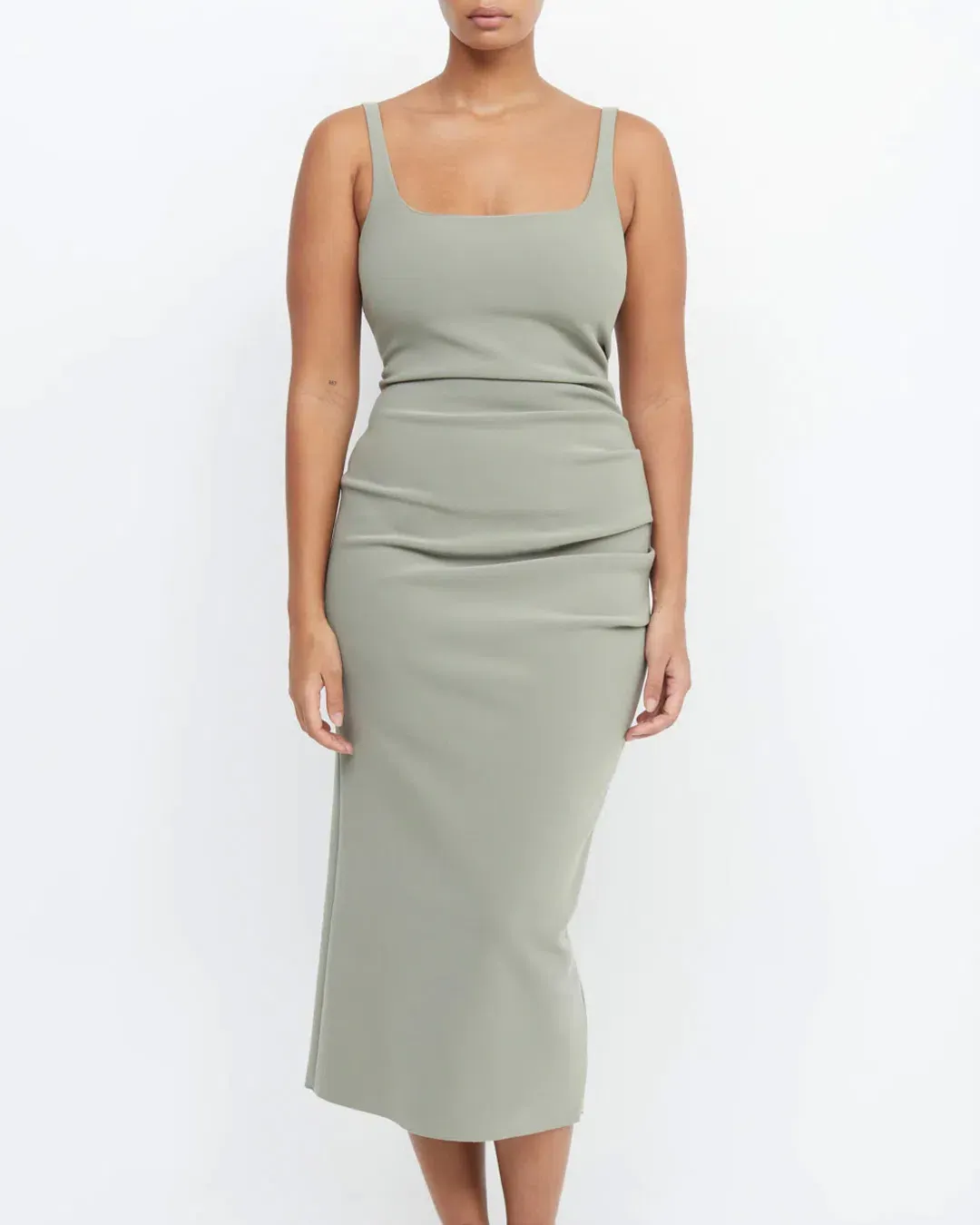 Bec & Bridge Be Mine Square Neck Dress Sage Size 10 for rent on The Volte - main image