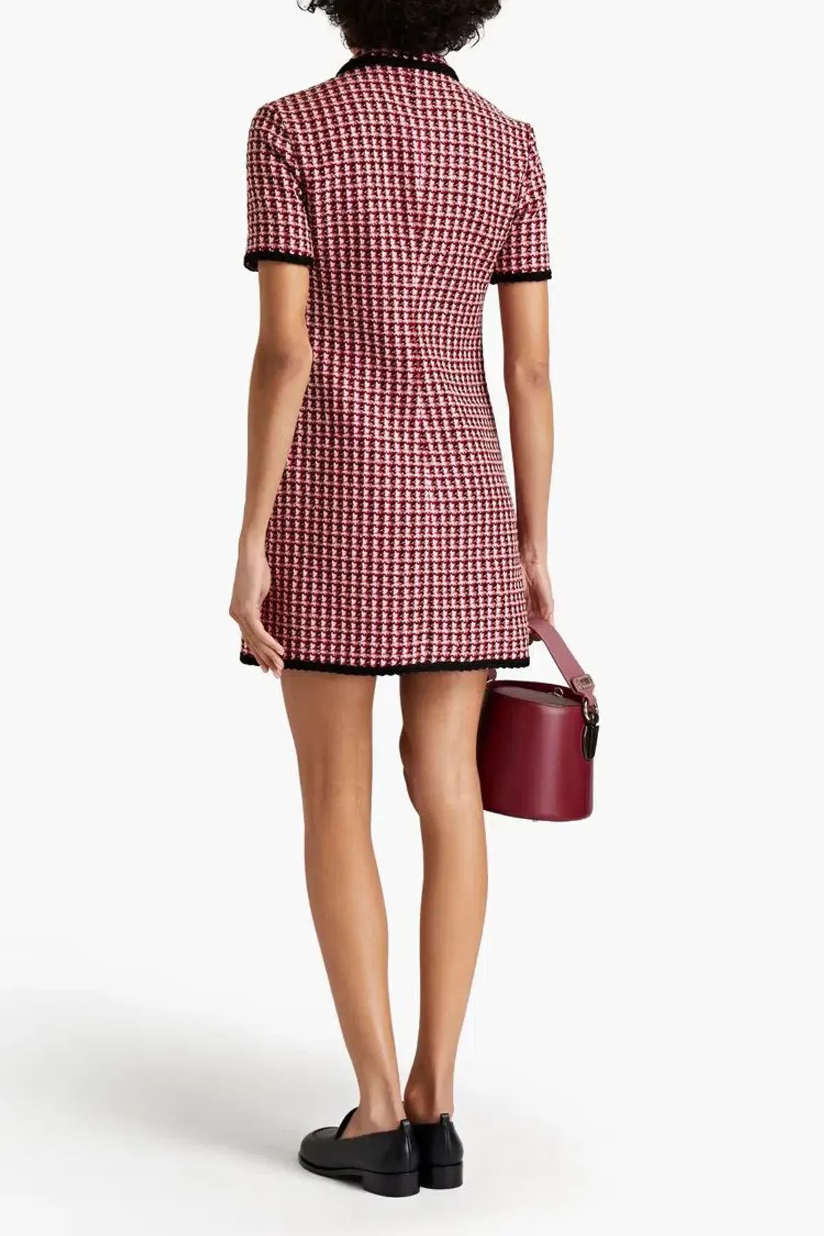 Maje Tweed Mini Dress Print Size 8 - Image 2