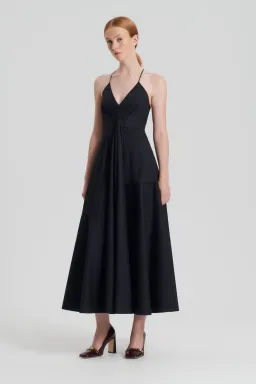 Scanlan Theodore Parachute Strappy Dress Black Size 6 for rent on The Volte - image 1