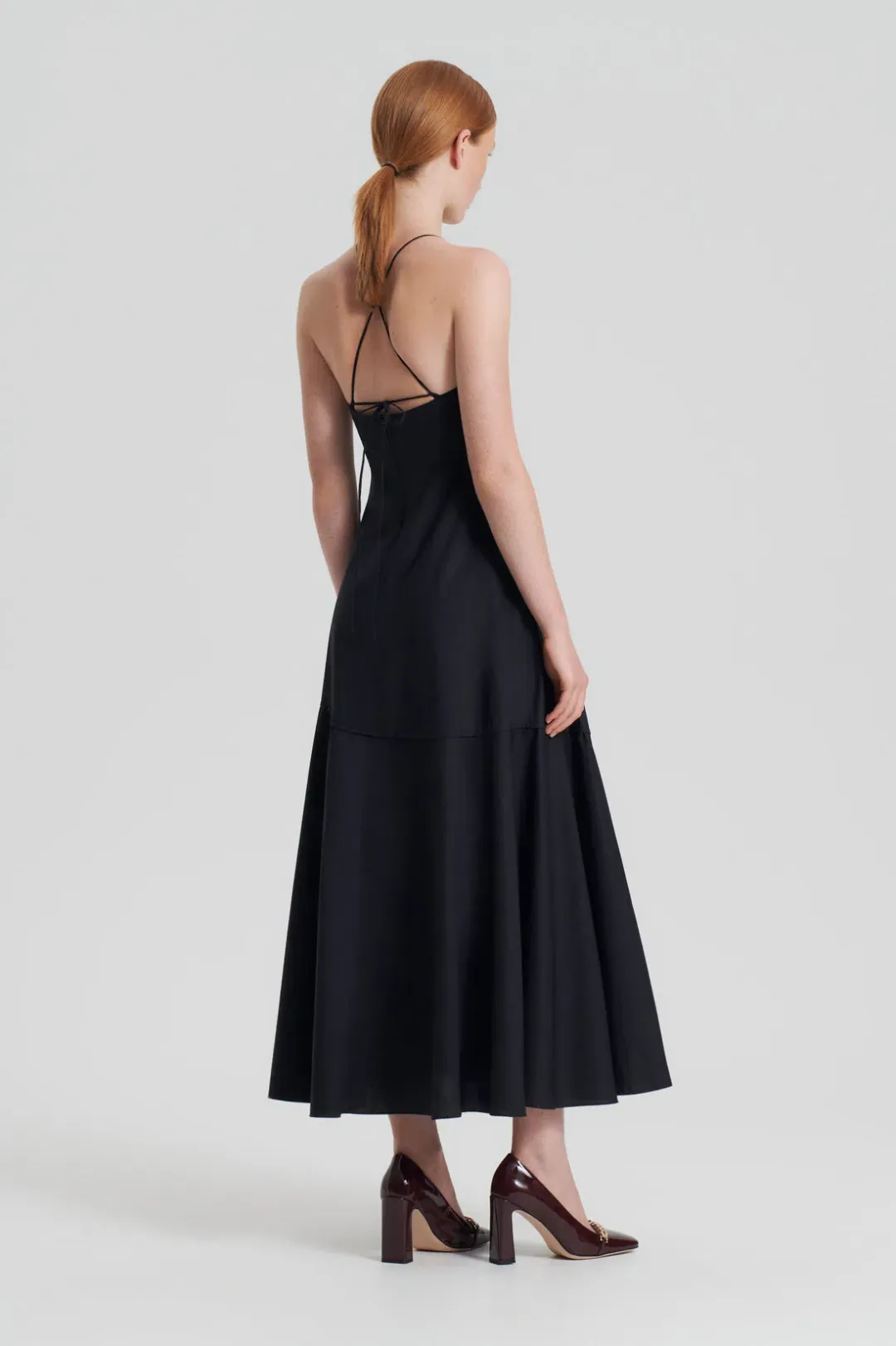 Scanlan Theodore Parachute Strappy Dress Black Size 6 for rent on The Volte - main image