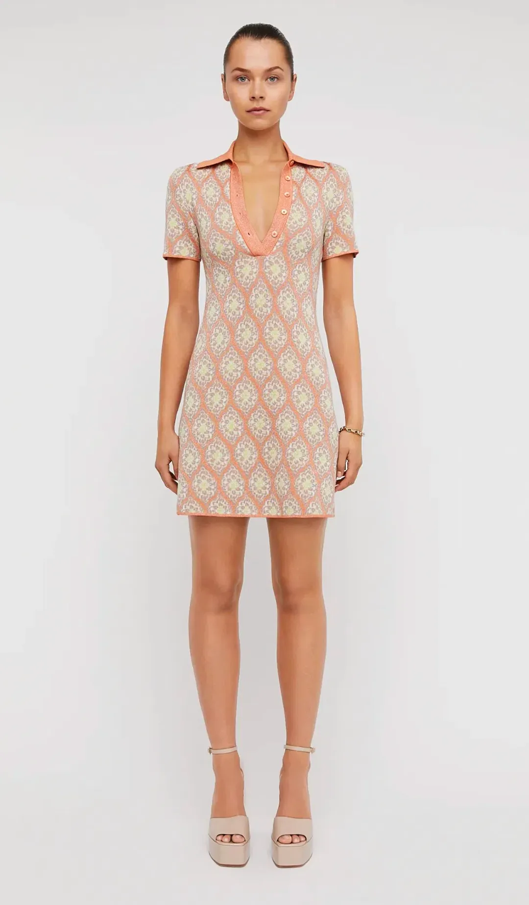 Scanlan Theodore The Knit Brocade Dress Print Size 6 for rent on The Volte - main image