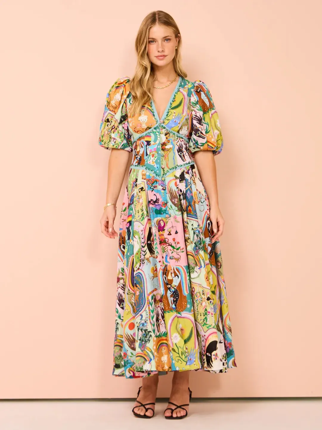 Alemais Evergreen Midi Dress Multi Size 10 for rent on The Volte - main image