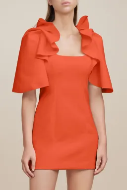 Acler Gwynne Dress in Tangerine Size 6 for rent on The Volte - image 1