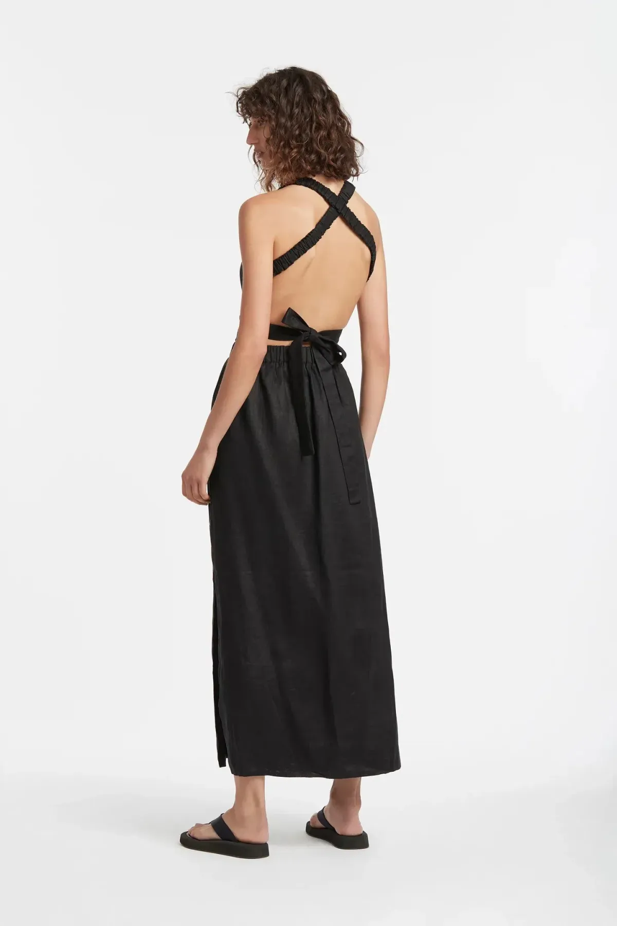 Sir the Label Vilma Cross Back Gown Black Size 1 / AU 8 - Image 2