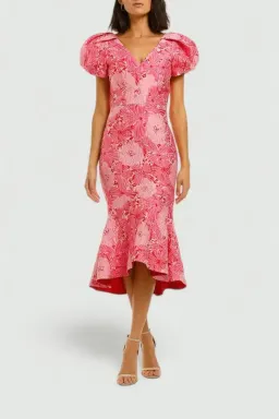 Love Honor Argento Midi in Pink Floral Size 6 for rent on The Volte - image 2