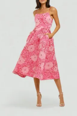 Love Honor Alexia Midi in Pink Floral Size 12 for rent on The Volte - image 2