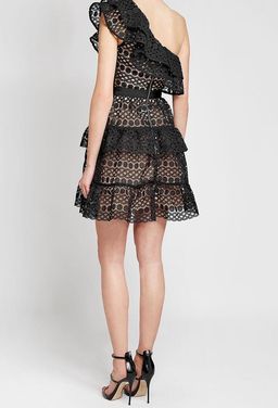 Floral Chain One Shoulder Mini Dress for rent on The Volte - image 2