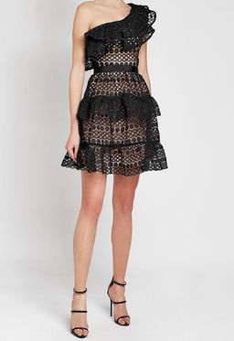 Floral Chain One Shoulder Mini Dress for rent on The Volte - image 4