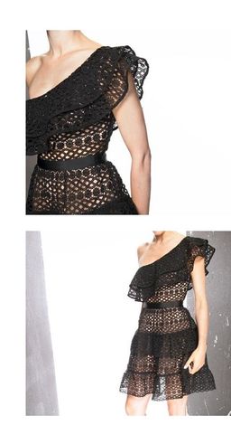 Floral Chain One Shoulder Mini Dress for rent on The Volte - image 3