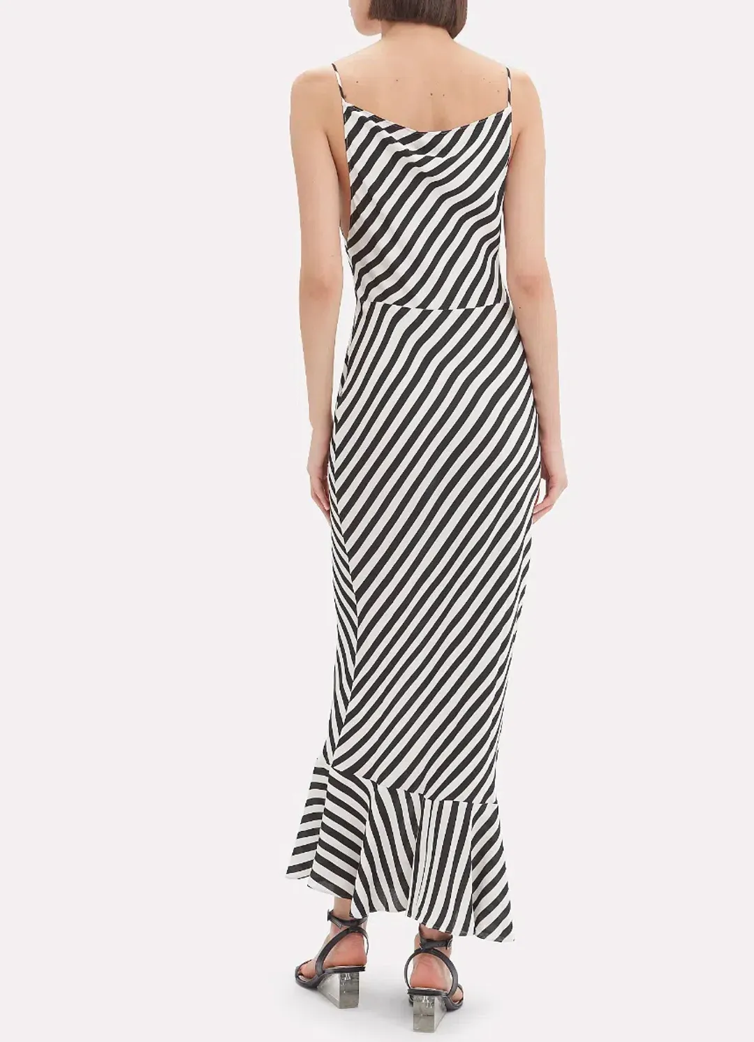 SALONI Stella Dress in Brushstroke Stripes Size 10 for rent on The Volte - main image