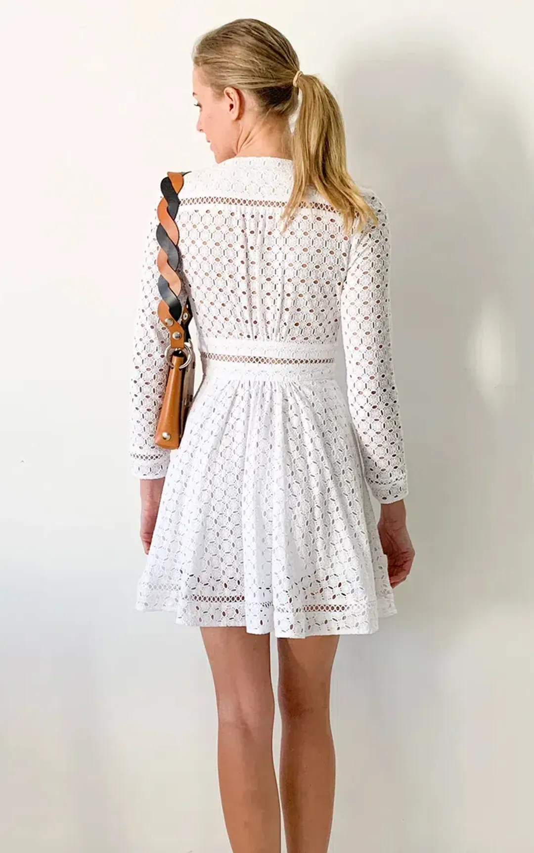 Zimmermann Ryker Broderie Dress in White Size 1 / AU 10 for rent on The Volte - main image