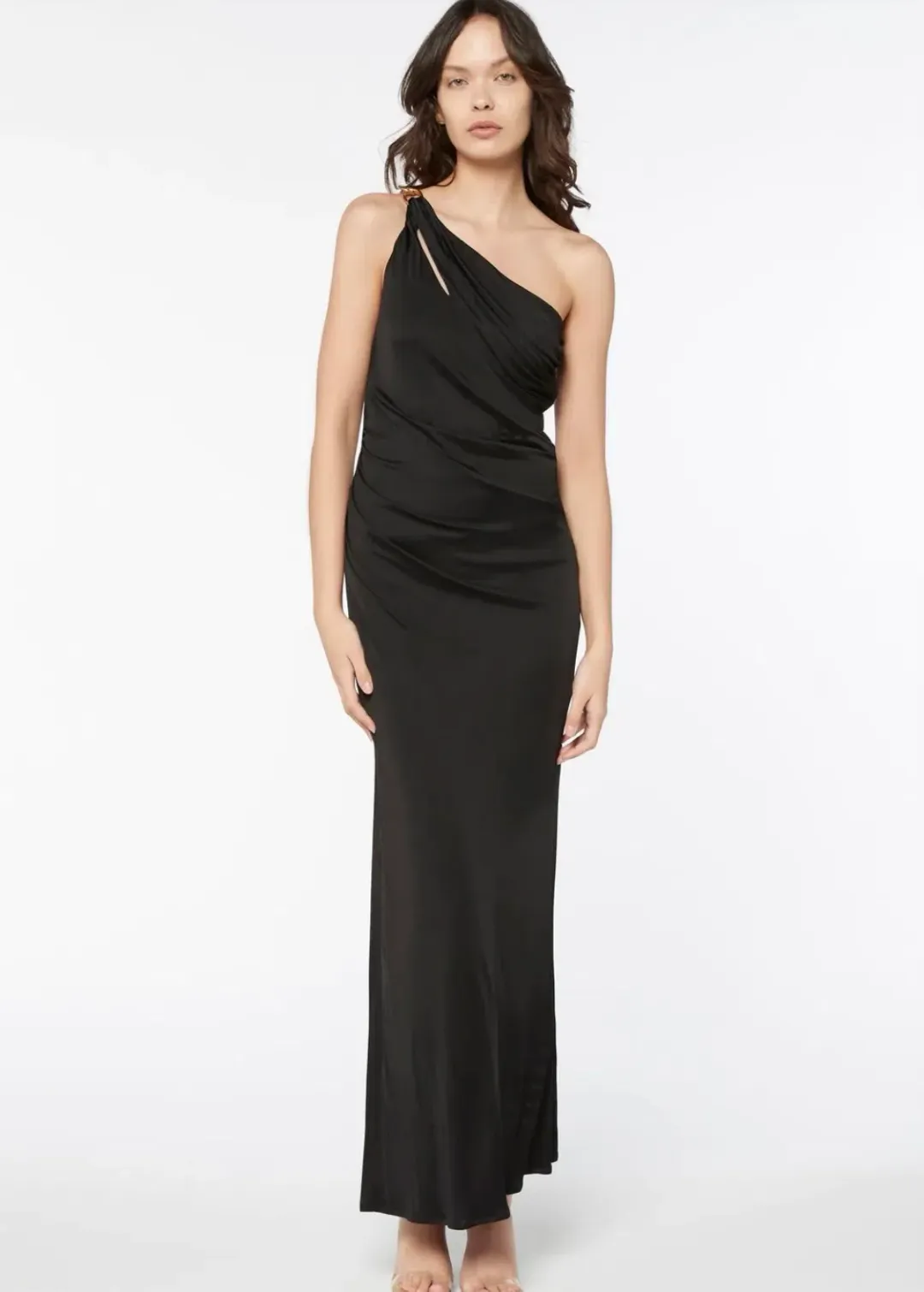 Manning Cartell Digital Love One Shoulder Dress Black Size 8 for rent on The Volte - main image
