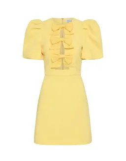 Rebecca Vallance Chloe Bow Mini Dress Yellow Size 12 for rent on The Volte - image 6