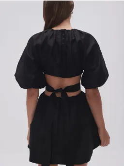 AJE Mimosa Cut Out Mini Dress Black Size 10 for rent on The Volte - image 3