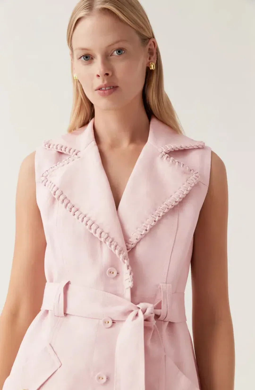 Aje Encompass Utility Mini Dress Pink Size 8 for rent on The Volte - main image