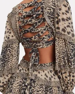 Zimmermann Allia Cut Out Mini Dress Print Size 0 / AU 8 for rent on The Volte - image 4