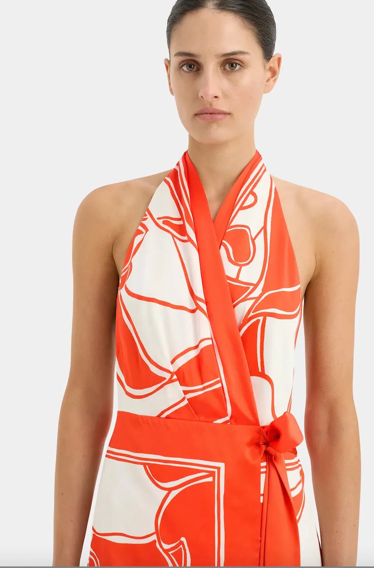 Sir the Label Ramona Wrap Halter Mini Dress Print Size 10 - Image 5