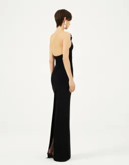 Magda Butrym Plunge Maxi Dress Black Size 6 for rent on The Volte - image 2