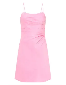 Aje Clarice Draped Mini Slip Dress Bon Bon Pink Size 8 for rent on The Volte - image 3