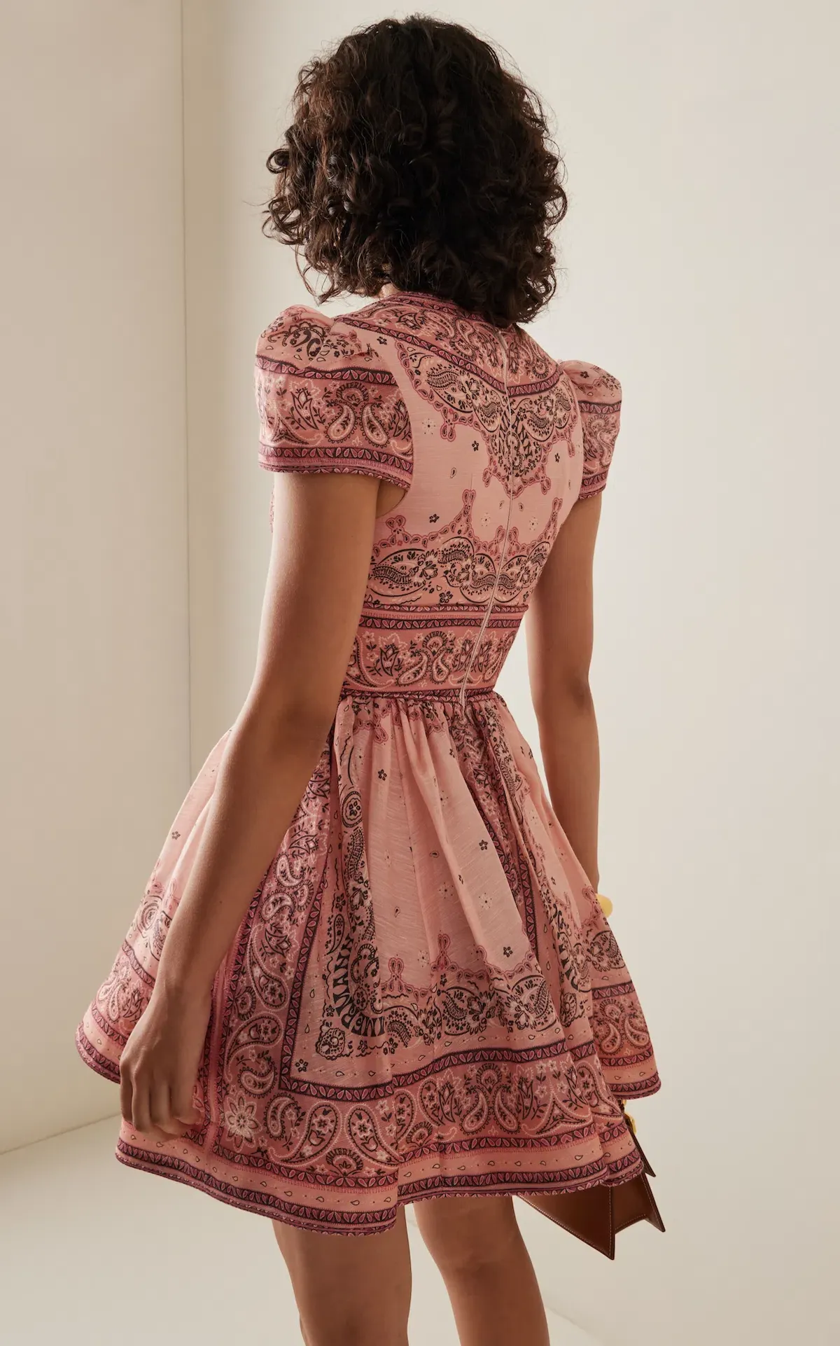 Zimmermann Matchmaker Structured Mini Dress in Pink Bandana Size 0 / AU 8 - Image 3