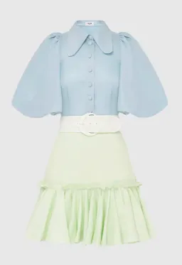 Leo Lin Cambridge Mini Dress in Air Size 10 for rent on The Volte - image 2