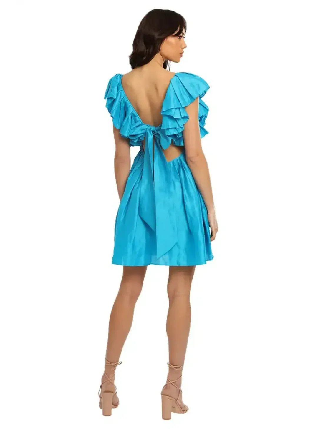 Leo Lin Azure Mini Dress in Blue Size AU 12 for rent on The Volte - main image