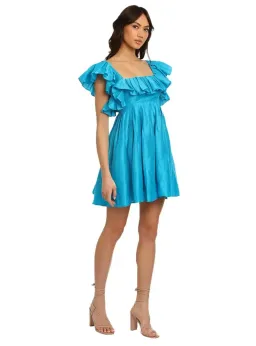 Leo Lin Azure Mini Dress in Blue Size AU 12 for rent on The Volte - image 2