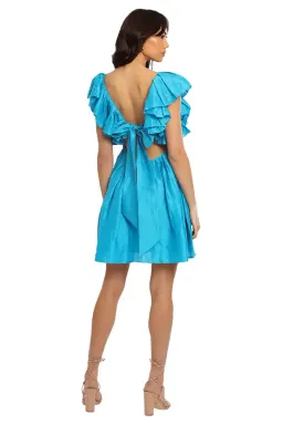Leo Lin Azure Mini Dress in Blue Size 6 for rent on The Volte - image 3