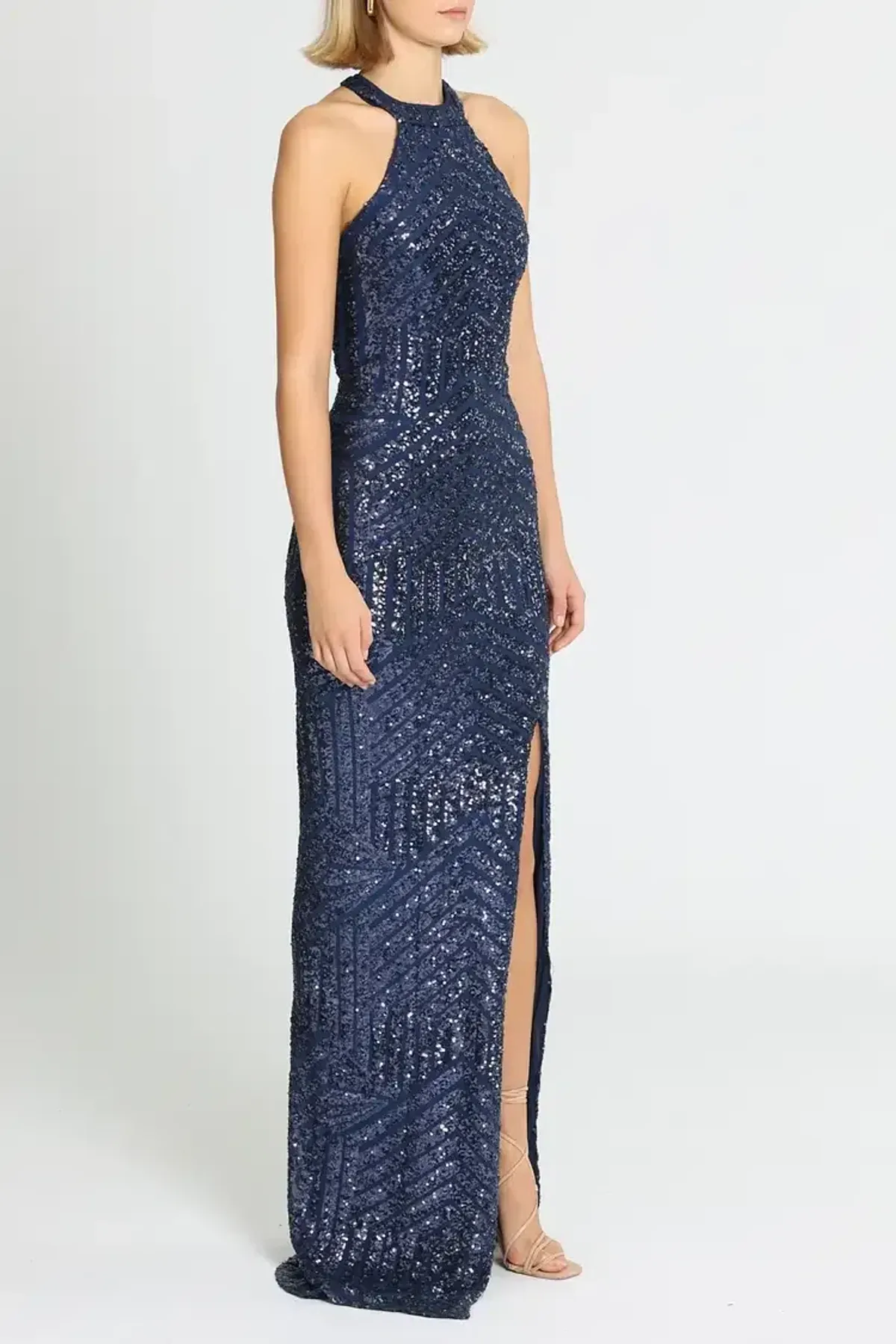 Langhem Julia Evening Gown in Blue Size 18 - Image 2