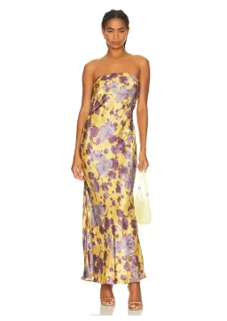Bec & Bridge Moondance Strapless Dress Golden Violet Size 12 for rent on The Volte - image 1