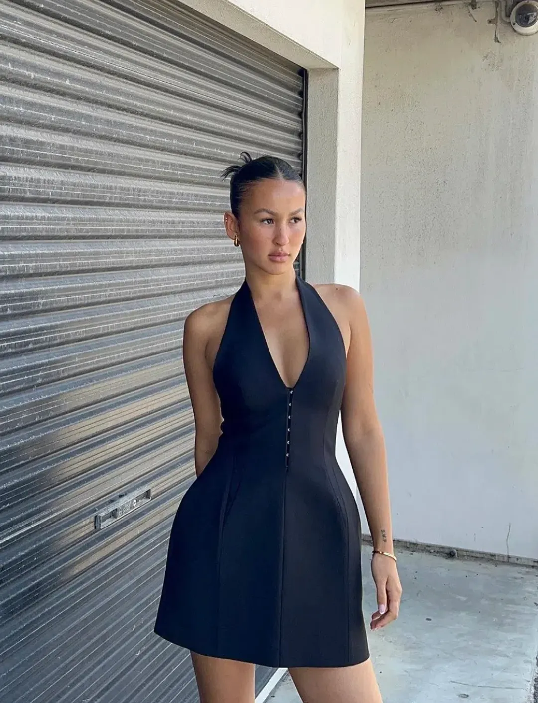 Camilla and Marc Petra Dress Black Size AU 12 for rent on The Volte - main image