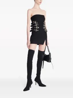 Dion Lee Belt Cinched Mini Dress Black Size AU 10 for rent on The Volte - image 1