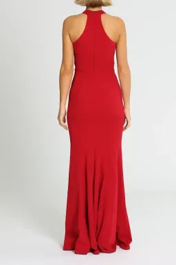 L'amour High Neck Scuba Crepe in Cherry Size AU 10 for rent on The Volte - image 3