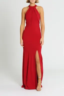 L'amour High Neck Scuba Crepe in Cherry Size AU 12 for rent on The Volte - image 1
