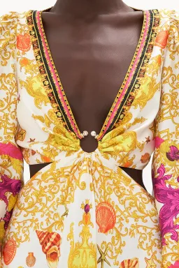 Camilla Squid Squad - U-Ring Cut Out Dress Yellow Multi Size S / AU 10 for rent on The Volte - image 5