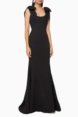 Rebecca Vallance Martini Bow Gown Black Size 10 for rent on The Volte - image 1